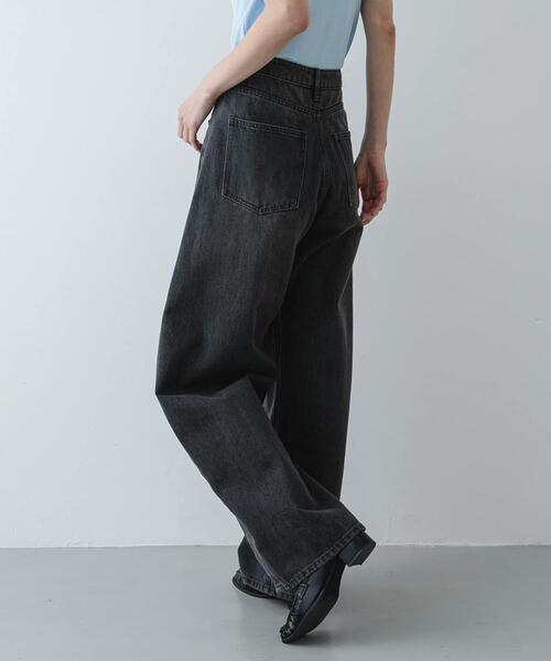 ワイドパンツ ジーンズ デニム デニムパンツ 「累計販売点数1.5万点突破」カーブデニム/スタイルアップ/オールシーズン/春/ベーシック/定番の画像
