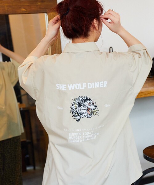 「FREAK'S STORE」 半袖シャツ LARGE ブラック メンズ_画像6