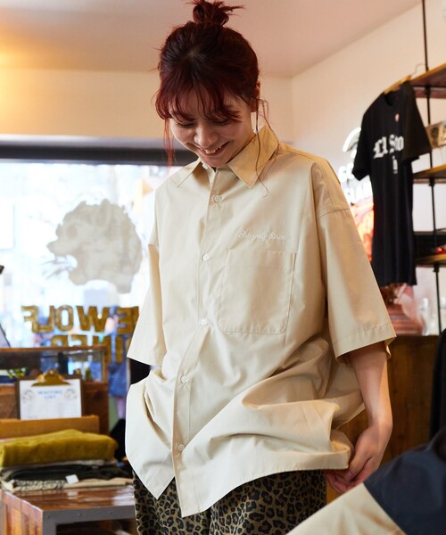 「FREAK'S STORE」 半袖シャツ LARGE ブラック メンズ_画像8