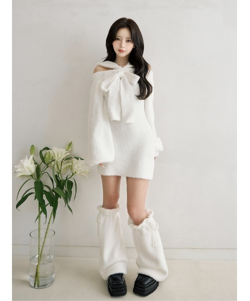 新品未開封　ダーリッチ　フーディーオフショルニットミニワンピースdarich F フロントオープンニットミニワンピース – Darich (ダーリッチ)