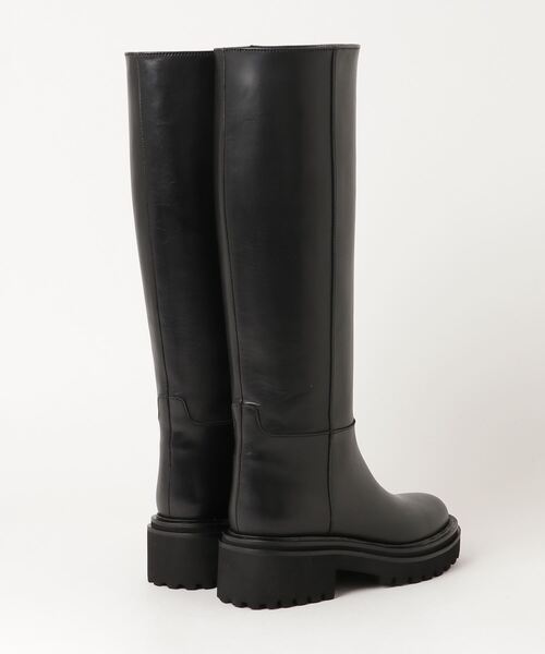 【極美品】ロングブーツ プラットブーツ 37 ブラック ユナイテッドアロー 黒 UNITED ARROWS（ユナイテッドアローズ） ロングブーツ 37 ブラック