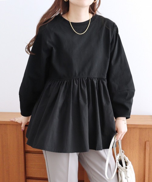 「reca」 長袖カットソー FREE オフホワイト レディース_画像9