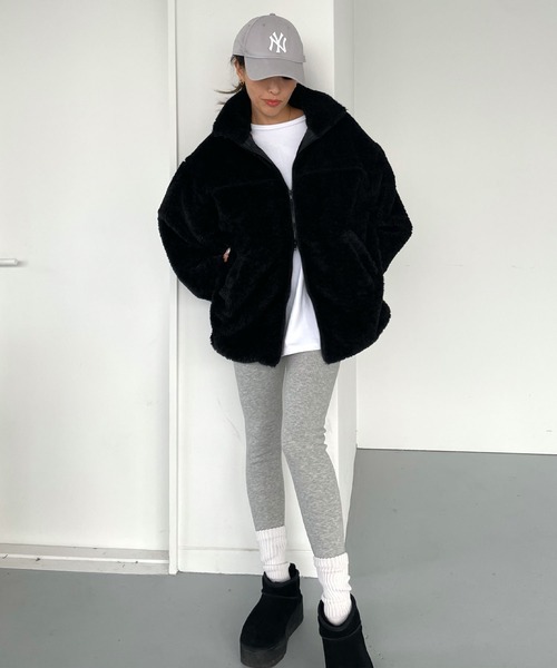 CHERI since1985 ブルゾン アウター 裾ドロストダブルジップボア