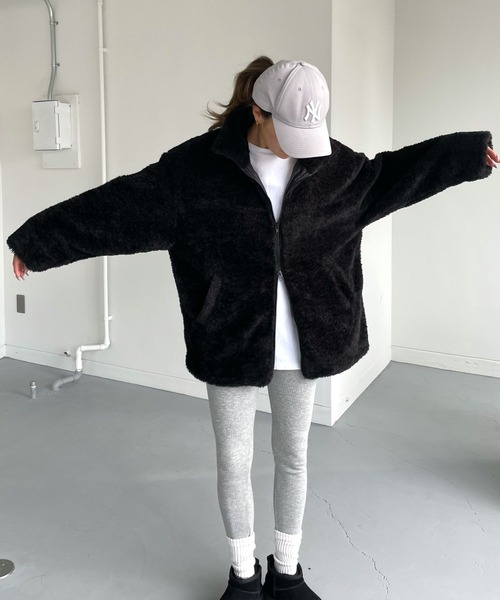 CHERI since1985 ブルゾン アウター 裾ドロストダブルジップボア