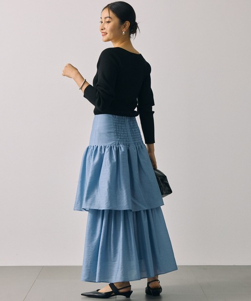 「BABYLONE」 フリルスカート フリー ブラック レディース_画像2