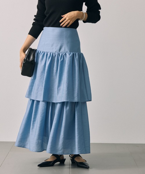 「BABYLONE」 フリルスカート フリー ブラック レディース_画像4