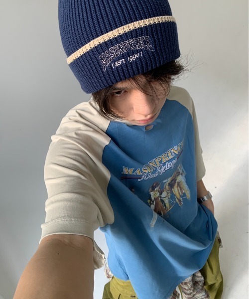 「MASONPRINCE」 半袖Tシャツ S ダークグレー メンズ_画像7
