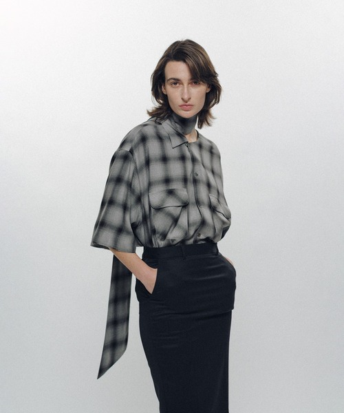 ブラウス シャツ Imitation Long Collar Shirt レディース メンズ