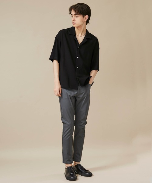 「STUDIOUS」 クロップドパンツ 3 ブラック メンズ_画像8