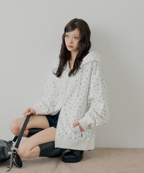 Chico（チコ） パーカー 花柄ルーズパーカー レディース : ZOZOTOWN