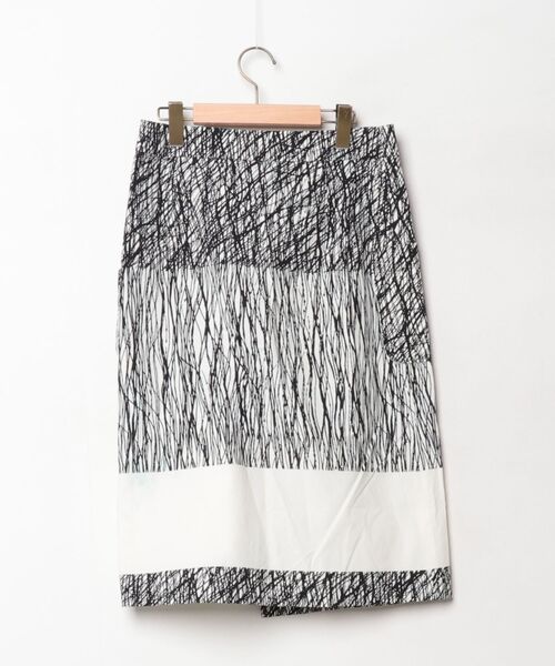 「io」 ストライプ柄スカート 2 ホワイト レディース_画像2