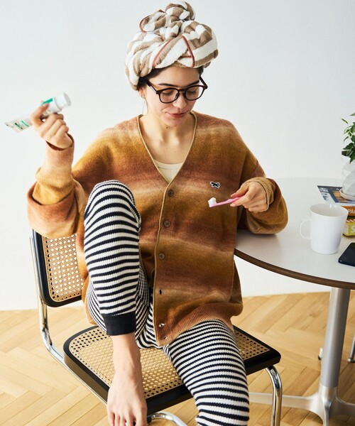 「TOWNCRAFT」 ニットカーディガン SMALL ブラック メンズ_画像4