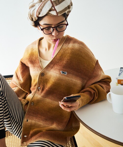 「TOWNCRAFT」 ニットカーディガン SMALL ブラック メンズ_画像7