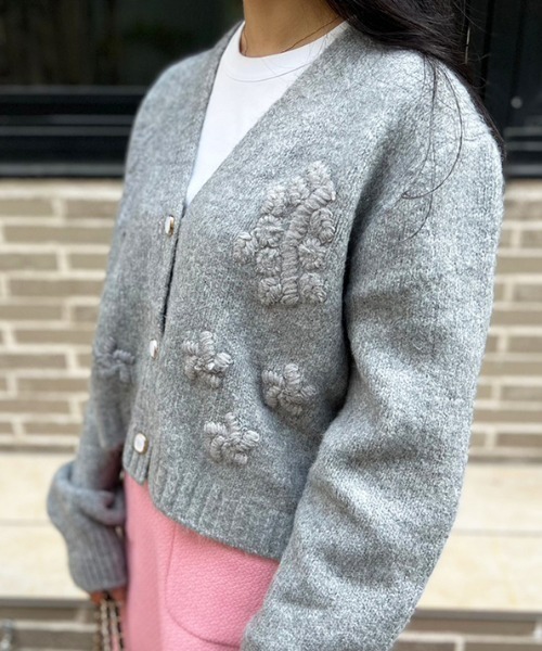 「MODE ROBE」 ニットカーディガン FREE アイボリー レディース_画像6