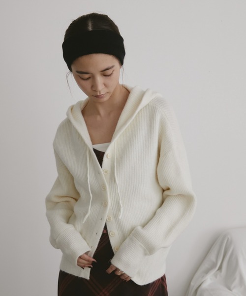 「duei」 ニットカーディガン FREE アイボリー レディース_画像4