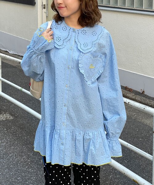 イタリアCOQUILLE❤️新品❤️パイソン柄シルク長袖チュニックブラウス42 シルキーサッカー ティアードチュニックブラウス | TO BE CHIC (Women