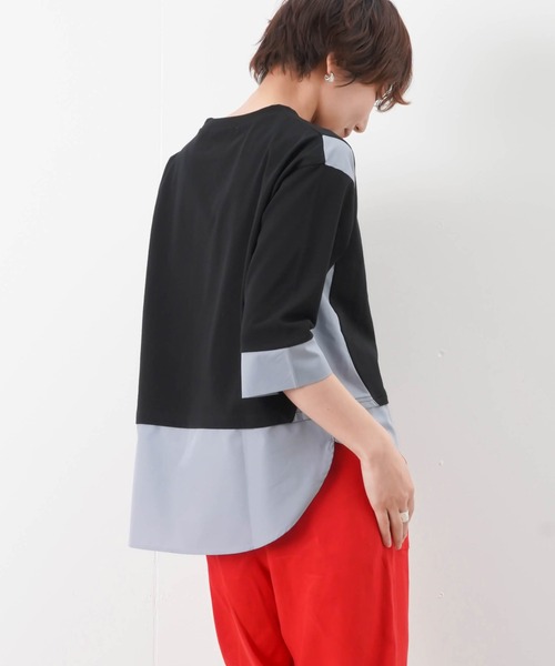 「LUCA/LADY LUCK LUCA」 7分袖カットソー FREE グレー レディース_画像3