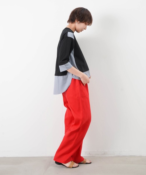 「LUCA/LADY LUCK LUCA」 7分袖カットソー FREE グレー レディース_画像8