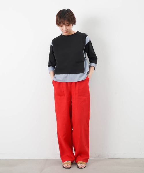 「LUCA/LADY LUCK LUCA」 7分袖カットソー FREE グレー レディース_画像9