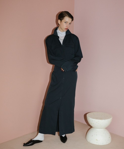 「HANNE」 シャツワンピース FREE ベージュ レディース_画像5