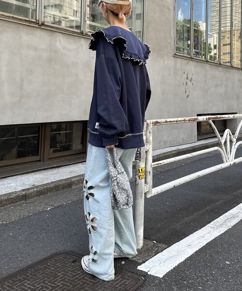 「HELLO.SANFRANCISCO」 デニムパンツ SMALL ブルー レディース_画像4