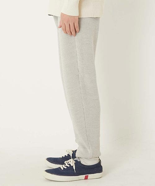 パンツ コットンウール メランジニットパンツ メンズ レディースの画像