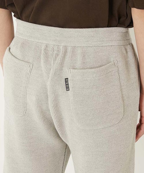 パンツ コットンウール メランジニットパンツ メンズ レディースの画像