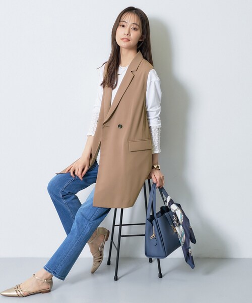 ベスト ジレ 「さらに軽く軽快！／着る日傘」颯爽ジレジャケット レディースの画像