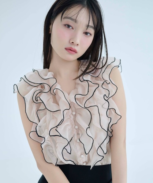 SNIDEL　ノースリーブブラウス SNIDEL（スナイデル） ブラウス シャツ 「WEB限定カラーあり」ノースリ