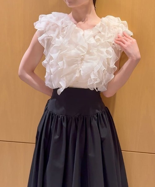 SNIDEL　ノースリーブブラウス SNIDEL（スナイデル） ブラウス シャツ 「WEB限定カラーあり」ノースリ