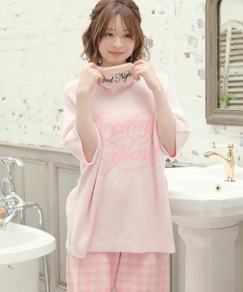 パジャマ ルームウェア 「SET ITEM」fluffy knit setup ss / 半袖