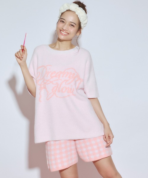 すとぷり  もこもこパジャマ　Tシャツ　セット パジャマ ルームウェア 「SET ITEM」fluffy knit setup ss / 半袖