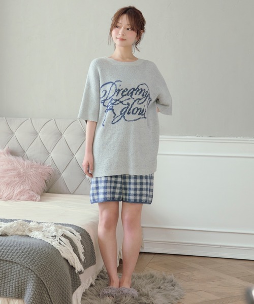 パジャマ ルームウェア 「SET ITEM」fluffy knit setup ss / 半袖