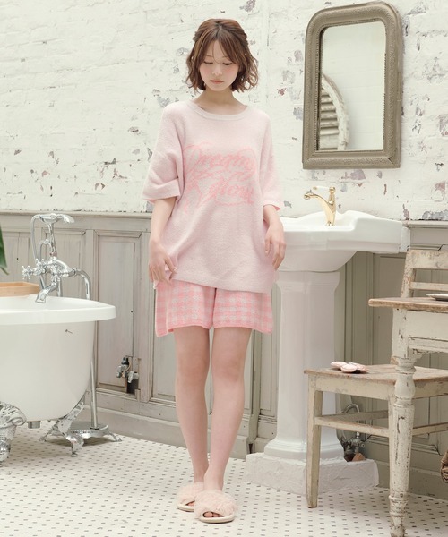 パジャマ ルームウェア 「SET ITEM」fluffy knit setup ss / 半袖