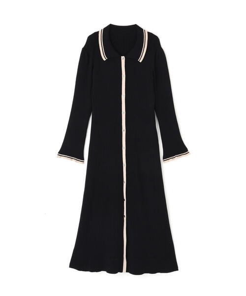 「PROPORTION BODY DRESSING」 ニットワンピース MEDIUM ブラック レディース_画像2
