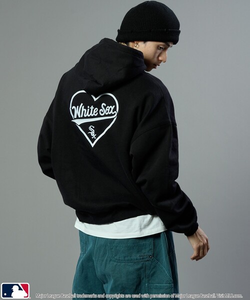 MLB プルオーバーパーカー LARGE チャコールグレー メンズ : ZOZOTOWN