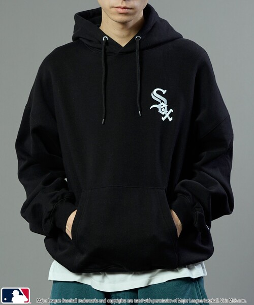 MLB プルオーバーパーカー LARGE チャコールグレー メンズ : ZOZOTOWN