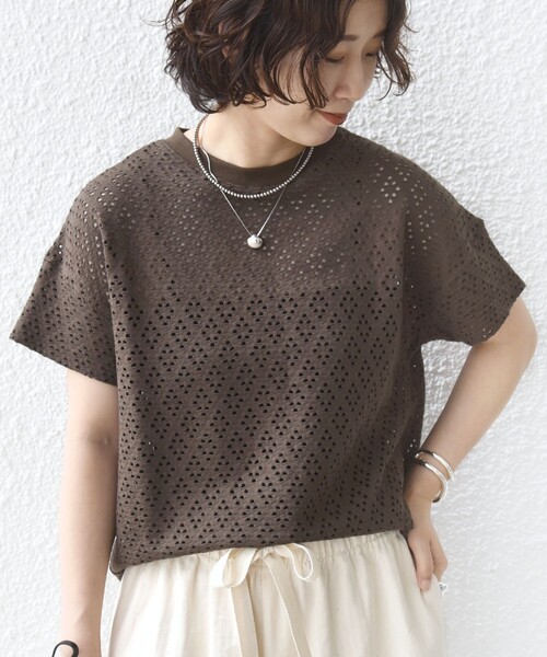 SHIPS（シップス） tシャツ 半袖 「手洗い可能」アイレット ショート