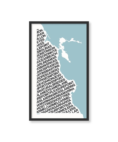 ポスター 「ORANGE ＆ PARK / オレンジ アンド パーク」CENTRAL CALIFORNIA SURF PRINT