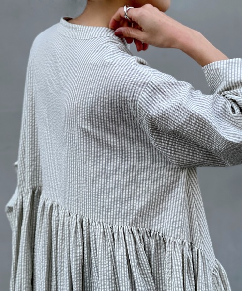 「BEARDSLEY」 長袖ワンピース M アイボリー レディースの画像
