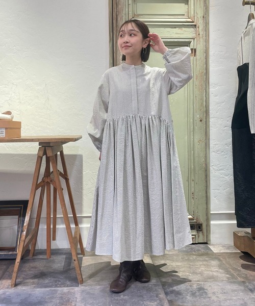 「BEARDSLEY」 長袖ワンピース M アイボリー レディースの画像