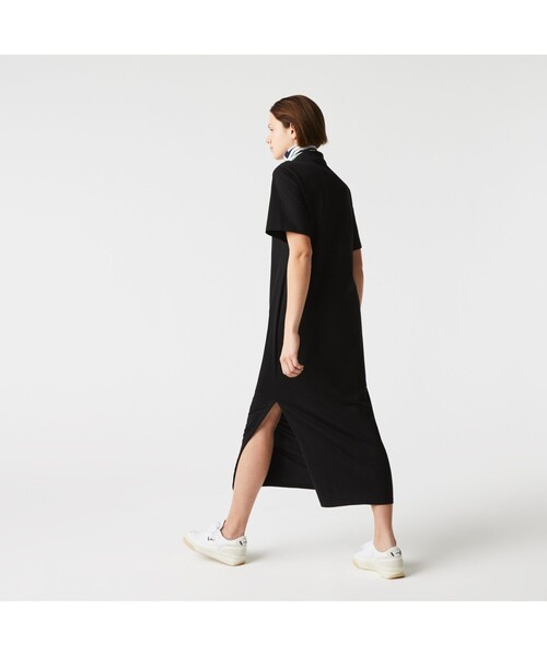 「LACOSTE L!VE」 半袖ワンピース 36 イエロー レディース_画像7