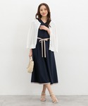 ワンピース 夏 「ハニさら・接触冷感」配色ワンピースの詳細画像2