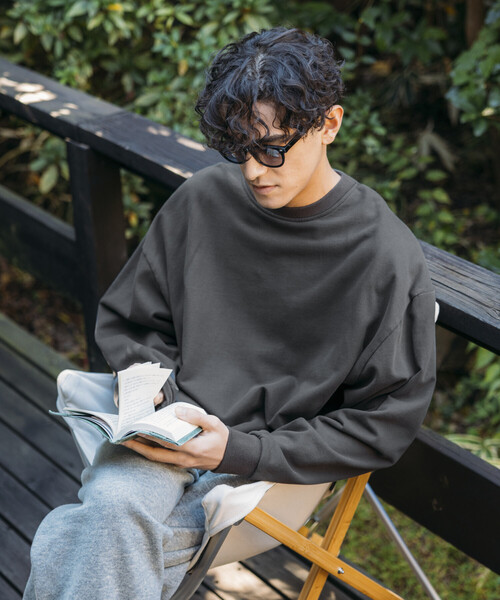 「Firsthand」 スウェットカットソー L チャコールグレー メンズ_画像6