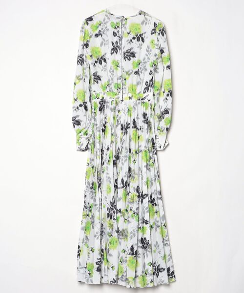 「MSGM」 花柄長袖ワンピース 40 ホワイト レディース_画像2