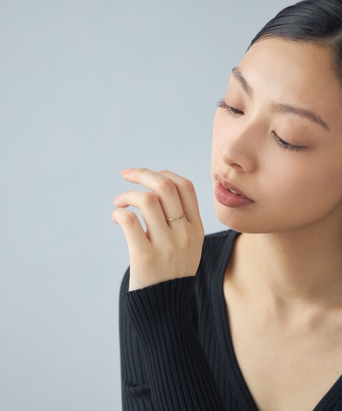 指輪 リング 「レイヤー」 K10YG リング ダイヤモンド レディースの画像