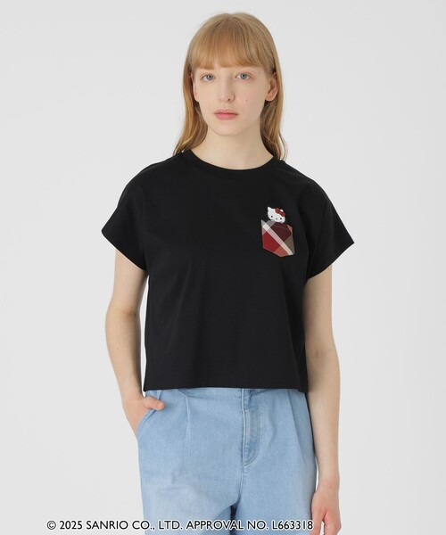 ブルーレーベルクレストブリッジ ハローキティコラボ Tシャツ 黒 タグ付未使用 BLUE LABEL CRESTBRIDGE（ブルーレーベルクレストブリッジ） tシャツ