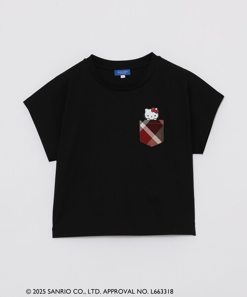 【定価16500円】ブルーレーベルクレストブリッジ☆ハローキティ☆Tシャツ☆黒 BLUE LABEL CRESTBRIDGE（ブルーレーベルクレストブリッジ） tシャツ