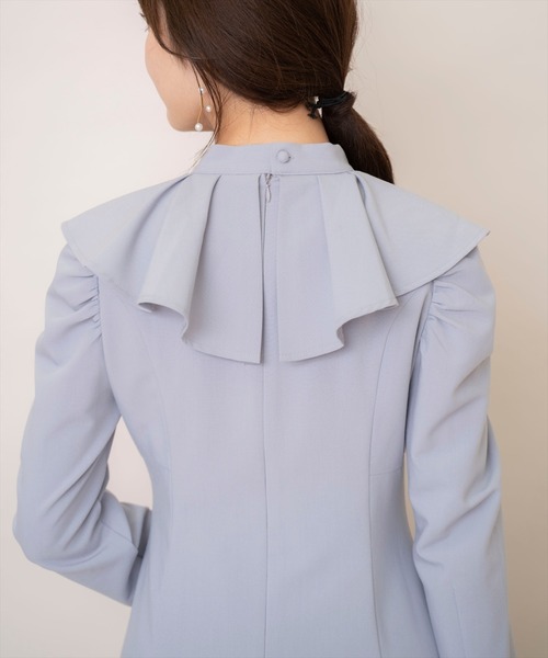 「WILLSELECTION」 長袖ワンピース MEDIUM サックスブルー レディース_画像7