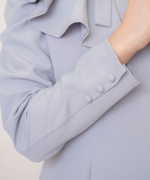 「WILLSELECTION」 長袖ワンピース MEDIUM サックスブルー レディース_画像8